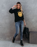 Smile A While Cotton Blend Sweatshirt