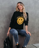 Smile A While Cotton Blend Sweatshirt