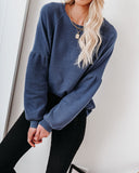 Snowmass Cotton Blend Raglan Pullover - Navy