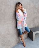 Soft Pastels Belted Knit Cardigan