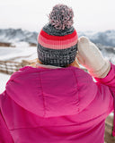 lovefery Sunrise Striped Pom Beanie - Heather Navy