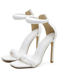 Simple T Strap Stiletto Sandals