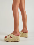 Woven Hemp Rope Slope Heel Sandals