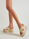 Woven Hemp Rope Slope Heel Sandals