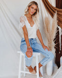 Sweet Side Lace Top - Toasted Almond