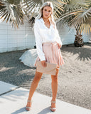 Swing + Shout Ruffle Mini Skirt - Blush