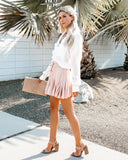 Swing + Shout Ruffle Mini Skirt - Blush