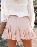 Swing + Shout Ruffle Mini Skirt - Blush