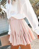 Swing + Shout Ruffle Mini Skirt - Blush