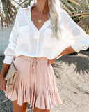 Swing + Shout Ruffle Mini Skirt - Blush