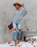 lovefery This Time Around Ribbed Dolman Sweater - Heather Grey