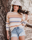 To And Fro Striped Knit Sweater