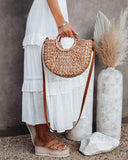 Wander Often Rattan Crossbody Handbag