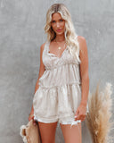 Wayla Tiered Babydoll Tank - Straw