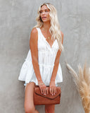 Wayla Tiered Babydoll Tank - White