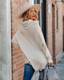 Westward Cowl Neck Knit Sweater - Taupe