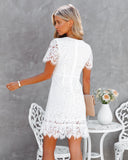 What Love Is Lace Ruffle Dress