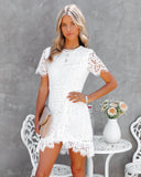 What Love Is Lace Ruffle Dress