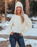 Where Flowers Bloom Cotton Blend Sweater - Ivory