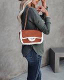 Whitley Sherpa Crossbody Bag - Tan