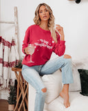 Wine Wonderland Cotton Blend Sweatshirt