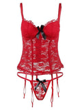 lovefery Women Lace Corset Sexy Lingerie