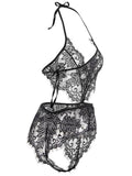 lovefery Women Lace Eyelashes Hollow Out Lingerie