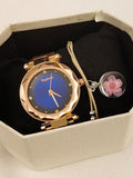 Women Quartz Watch With Bracelets Set