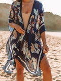 Cardigans Chiffon Print Beach Sun Protection Resort Split Cardigan