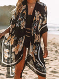 Cardigans Chiffon Print Beach Sun Protection Resort Split Cardigan