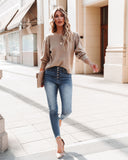 Yorkville Pearl Embellished Knit Sweater - Almond