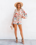 You Look Perfect Floral Button Down Babydoll Top