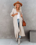 Your Own World Knit Duster Cardigan - Beige