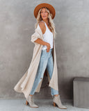 Your Own World Knit Duster Cardigan - Beige