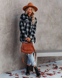 Zinny Pocketed Plaid Coat