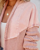 Zoey Cotton Pocketed Cardigan - Dusty Pink