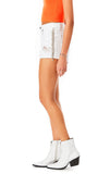 Lovefery TITANIA WHITE RHINESTONE FRINGE SIDE DENIM SHORT