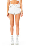 Lovefery TITANIA RHINESTONE PEARL FRINGE DENIM SHORT