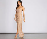 Lovefery Skylar Glitter Shine Ruched Dress