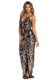 Lovefery Sierra Formal Sequin Scroll Dress