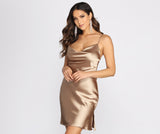 Lovefery Slick Chick Satin Mini Dress