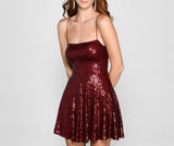 Lovefery Sassy In Sequins Skater Dress