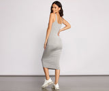 Lovefery Slay Every Day Basic Scoop Neck Midi Dress