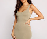 Lovefery Slay Every Day Basic Scoop Neck Midi Dress