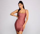 Lovefery Sleek And Stunning Ruched Knit Mini Dress