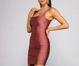 Lovefery Sleek And Stunning Ruched Knit Mini Dress