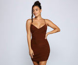 Lovefery Simple And Chic Ruched Mini Dress