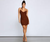 Lovefery Simple And Chic Ruched Mini Dress