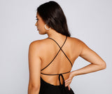 Lovefery Sleek And Sultry X-Back Mini Dress