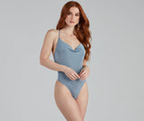 Lovefery Simple And Sultry Slinky Knit Bodysuit